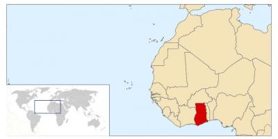 Ghanan sijainti maailman kartalla