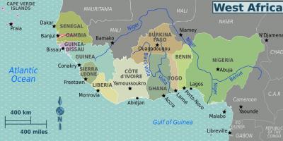 Kartta ghana länsi-afrikassa