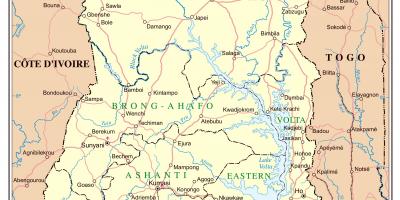 Kartta yksityiskohtaiset ghana